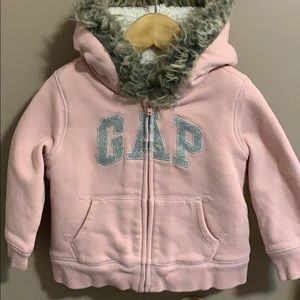 GAP 18-24 months faux fur zip up